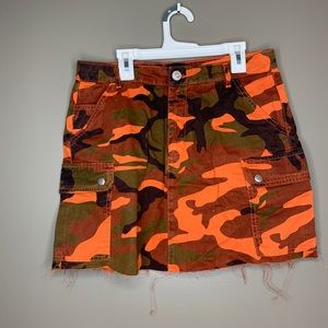 Orange Camo Skirt